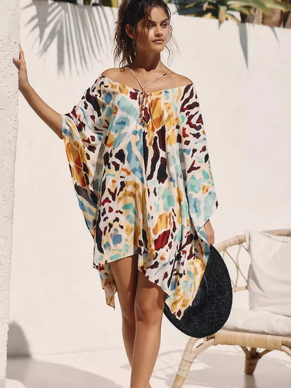 NWT By Anthropologie Printed Beach Cover Up Dress | Swim Coverup - Picture 1 of 7